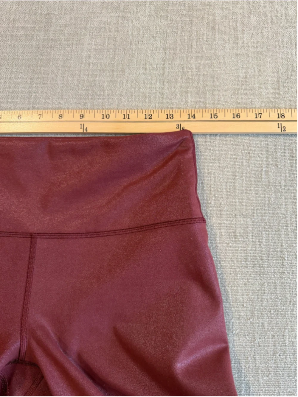 Lululemon Wunder Train High-Rise Tight 25 Radiate Foil Print Red Merlot size 10 - Picture 8 of 9